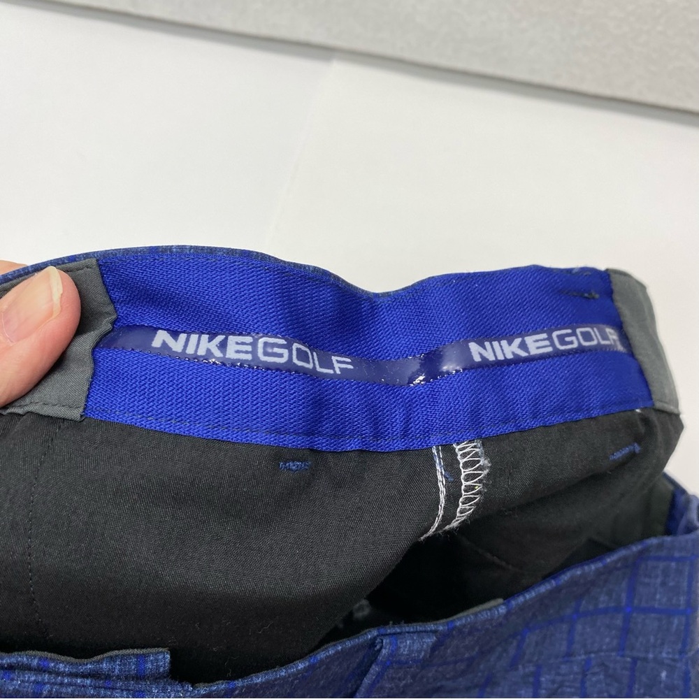 Nike Men's Golf Tour Performance Dri Fit Shorts Size 30 Blue Check Casual Dress - Picture 9 of 12